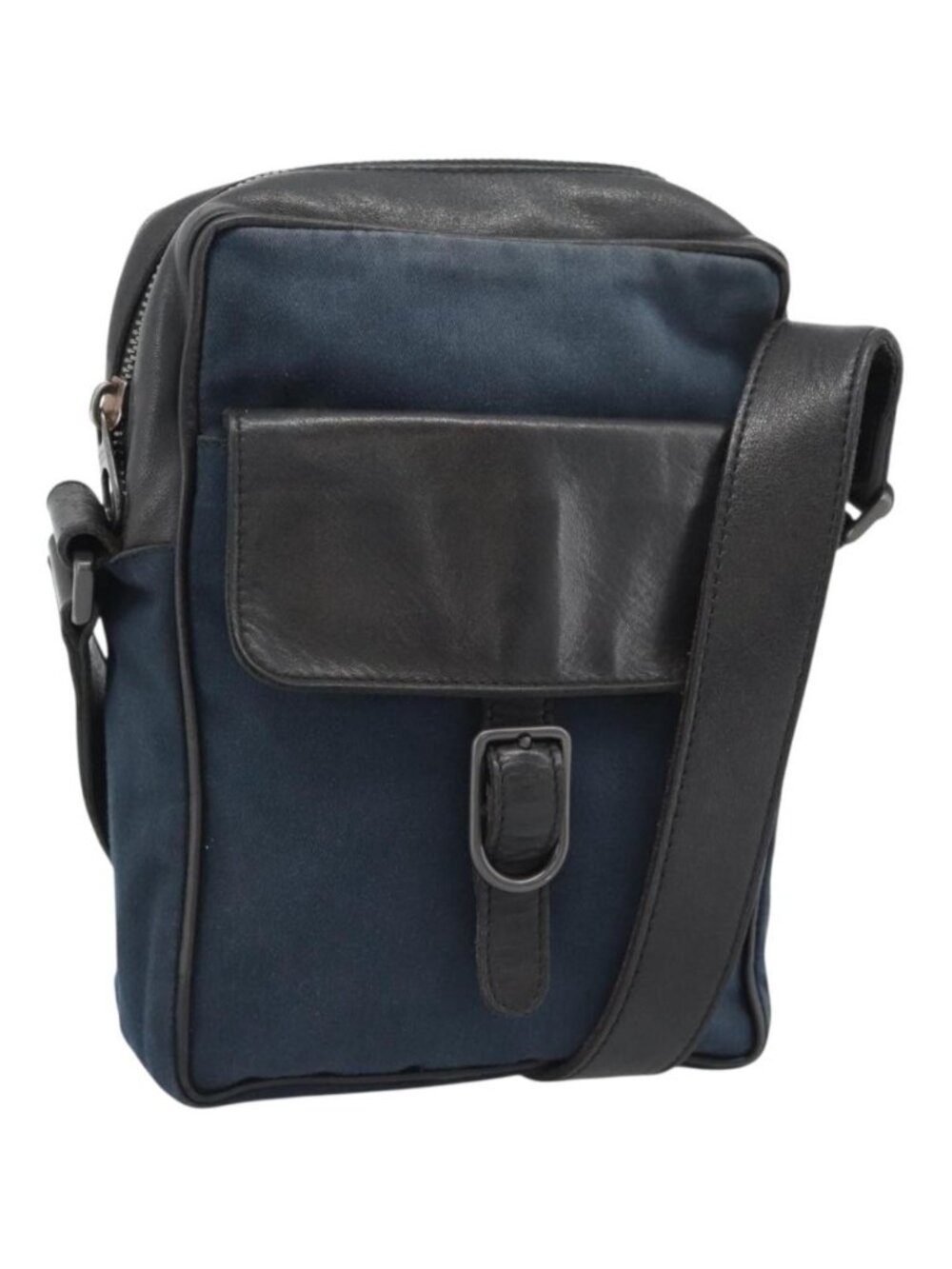 BOTTEGA VENETA Shoulder Bag Canvas Navy 113097